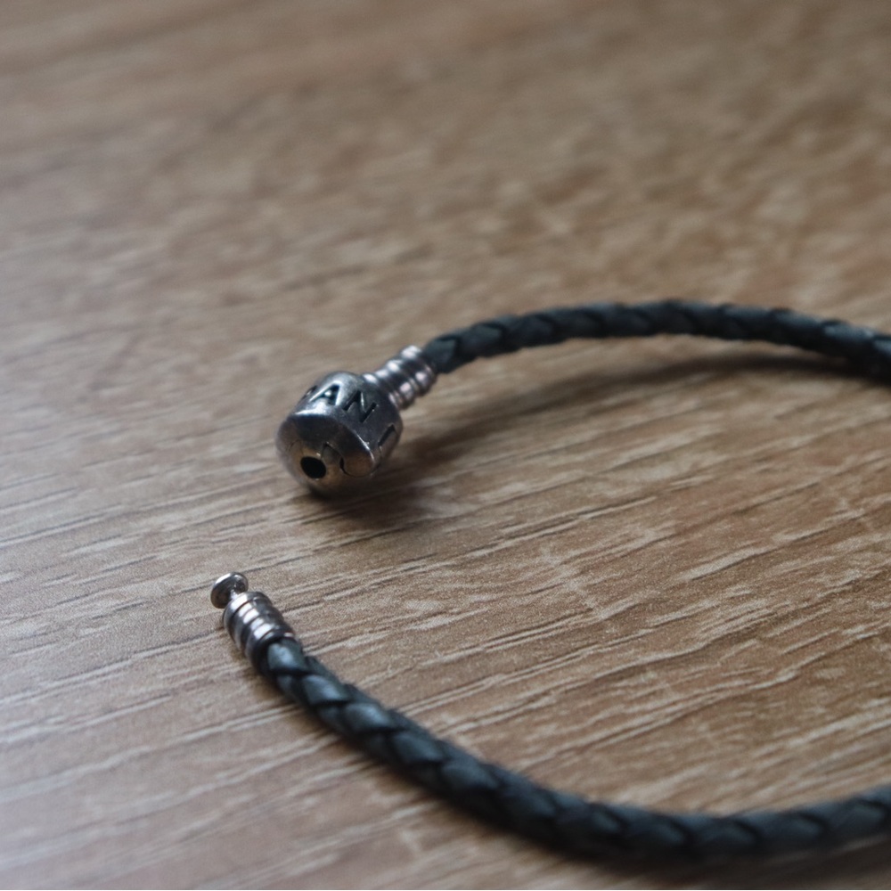 Pandora Black Braided Leather Bracelet